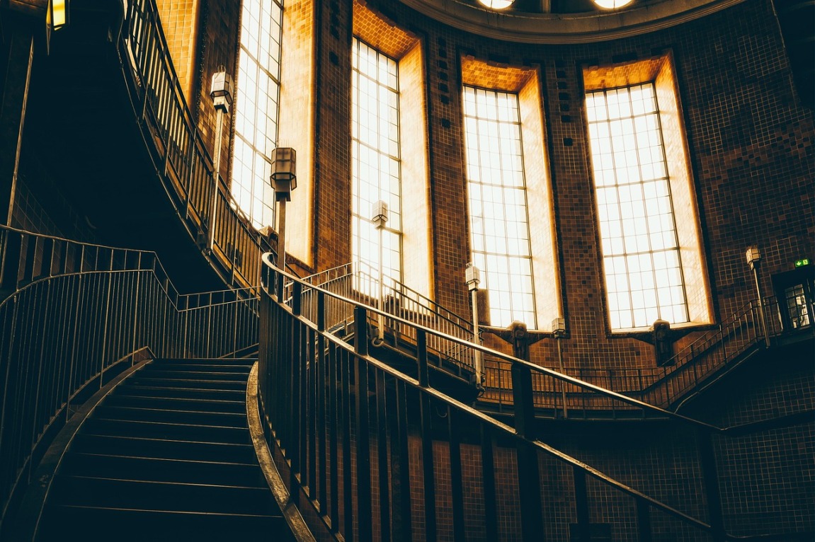 steel staircase old